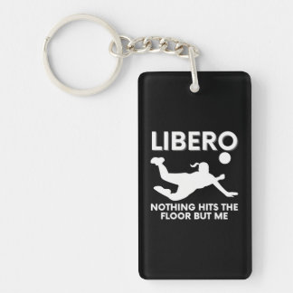Funny Libero Volleyball Player Key Ring