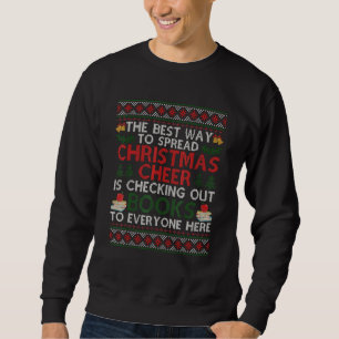 Funny Librarian Christmas Cheer Ugly Sweater For M