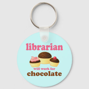 Funny Librarian Keychain