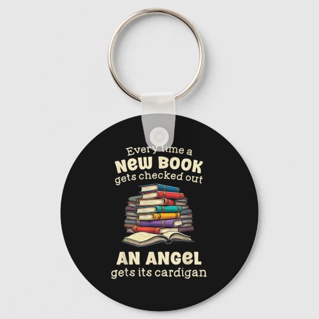 Funny Librarian Quote For Library Nerd  Key Ring (Front)