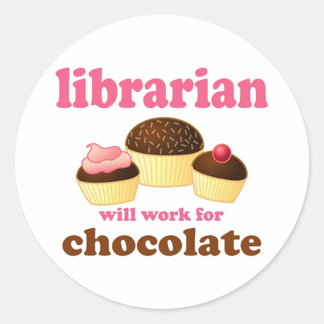 Funny Librarian Sticker (Front)