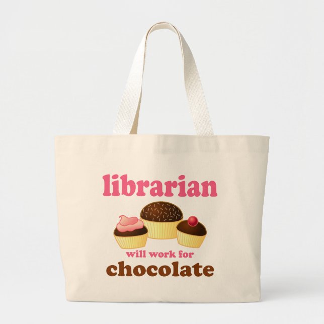 Funny Librarian Tote Bag (Front)