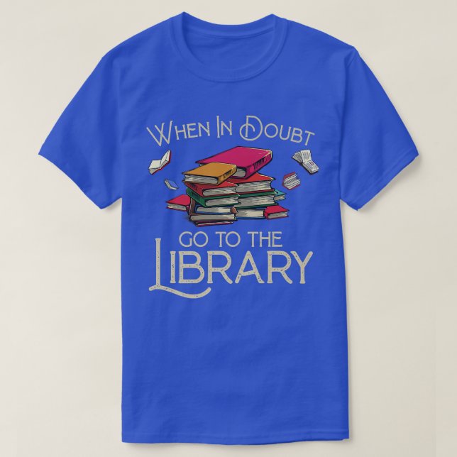 Funny Library Design Men Women Book Reader Reading T-Shirt (Design Front)