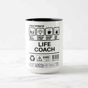 Funny Life Coach Handling Information Mug