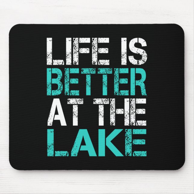 Funny Life Is Better At The Lake Camping Summer Va Mouse Pad (Front)