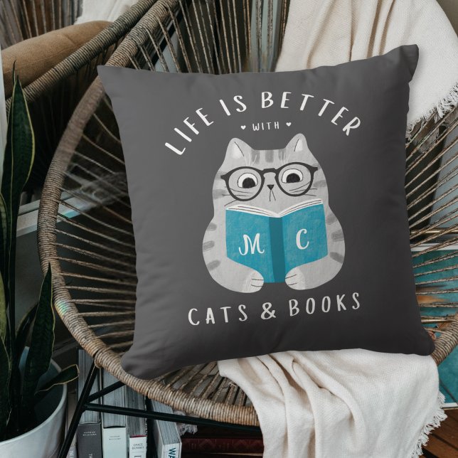 Funny Life is Better with Book Lover  Cushion (Creator Uploaded)