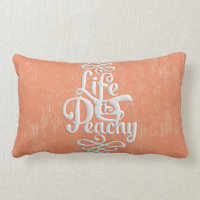 Funny Life Is Peachy Girly Peach And White Desig