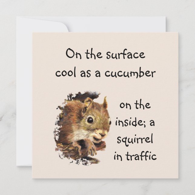 Funny Life Quote Surface Cool Inside Squirrel   (Front)