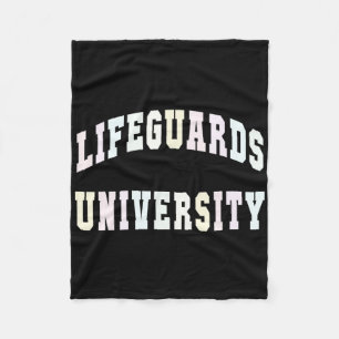 Funny Lifeguards University Beach Trip Swim Vacay Fleece Blanket