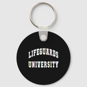Funny Lifeguards University Beach Trip Swim Vacay Key Ring