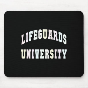 Funny Lifeguards University Beach Trip Swim Vacay Mouse Pad