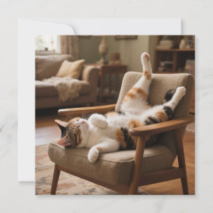 Funny Life's Short Laugh Faster Sleeping Cat Card