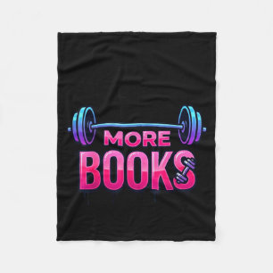 Funny lift can carry more books cool book lover fleece blanket