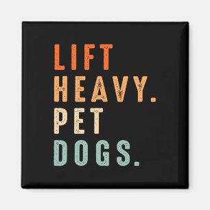 Funny Lift Heavy Pet Dogs Gym Fitness Weight Lifti Magnet