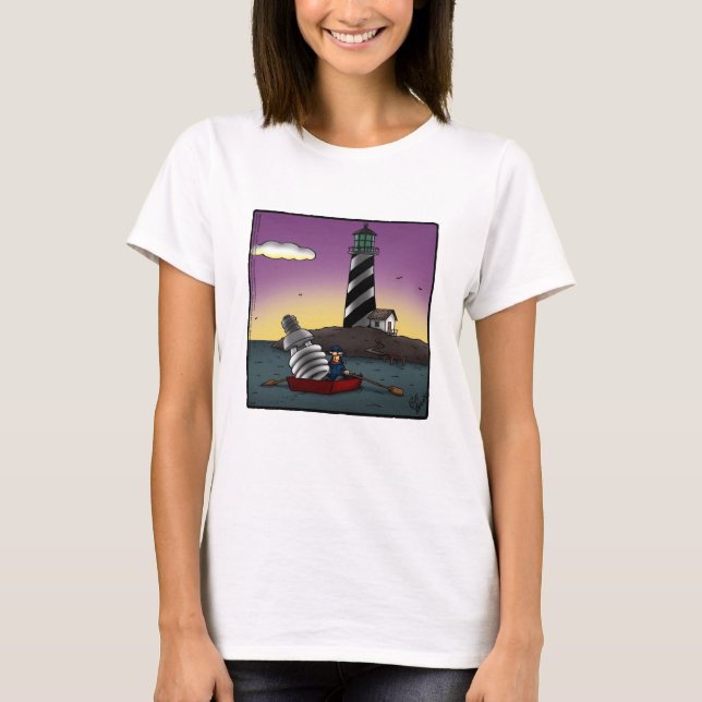 Funny Lighthouse Humour Tee Shirt (Front)