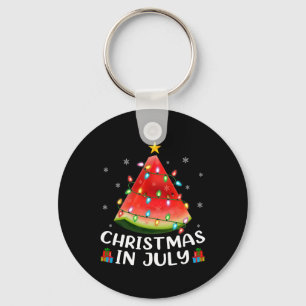 Funny Lighting Watermelon Xmas Tree Summer Christm Key Ring