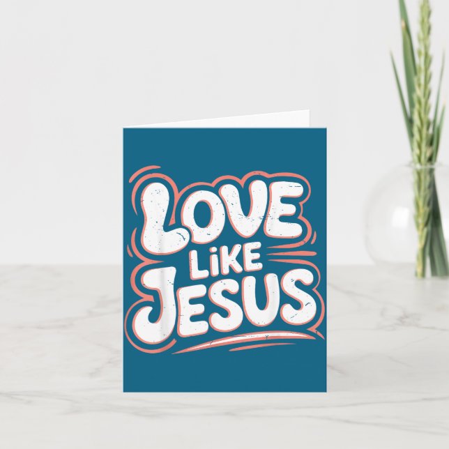 Funny Like Jesus Groovy Christian Toddler Card (Front)