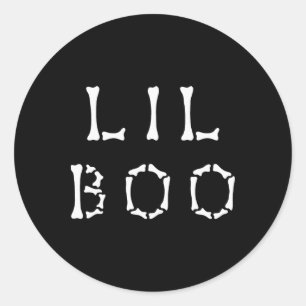 Funny Lil Boo Halloween Mummy Deady Halloween Matc Classic Round Sticker