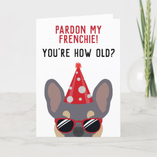 Funny Lilac Tan French Bulldog Birthday Card