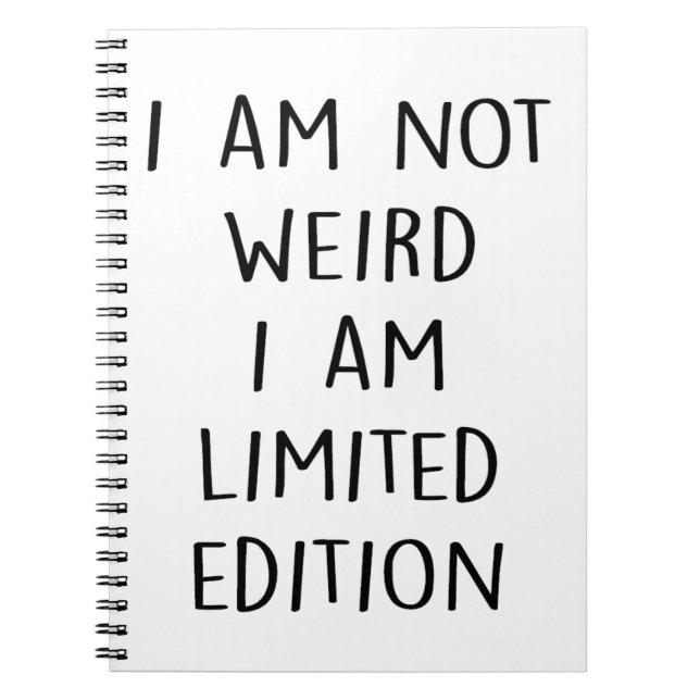 Funny Limited Edition Quote Notebook (Front)