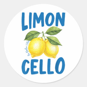 Funny Limoncello La Dolce Vita Italian Lemon  Classic Round Sticker