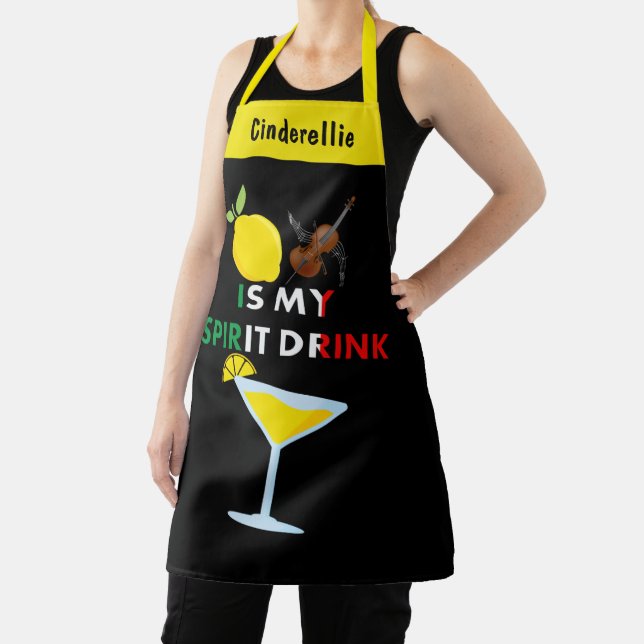 Funny Limoncello Spirit Drink Design Apron (Insitu)