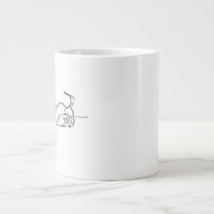 Funny Line Art Sausage Dog Coffee Mug