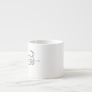 Funny Line Art Sausage Dog Coffee Mug