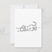 Funny Line Art Sausage Dog