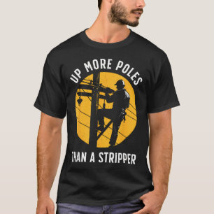 Funny Lineman Art For Men Boys Linemen T-Shirt