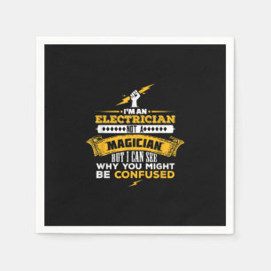 Funny Lineman Gift  An Electrician Napkin