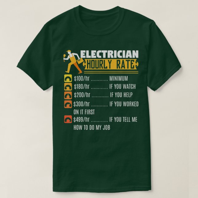 Funny Lineman Gift For An Electrician  T-Shirt (Design Front)