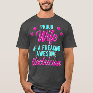Funny Lineman Husband Phrase Gift For Wife T-Shirt