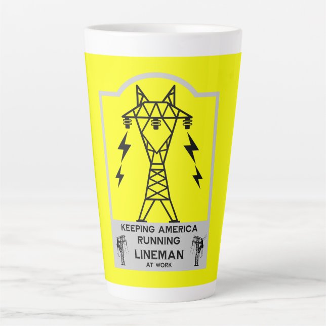 Funny Lineman Mug – Power Lineman Gift – Electric  (Front)