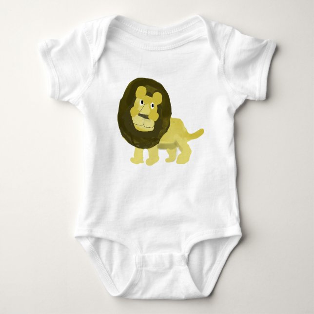 Funny Lion Baby Bodysuit (Front)