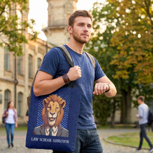 Funny Lion Gift for Law Student Lawyer Enforcement Tote Bag