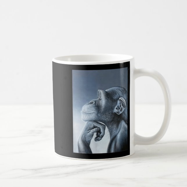 Funny Lion Monkey Meme Ragebait Meme Brainrot Gen  Coffee Mug (Right)