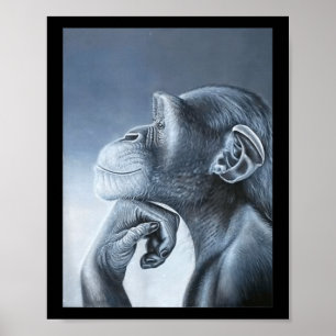 Funny Lion Monkey Meme Ragebait Meme Brainrot Gen Poster