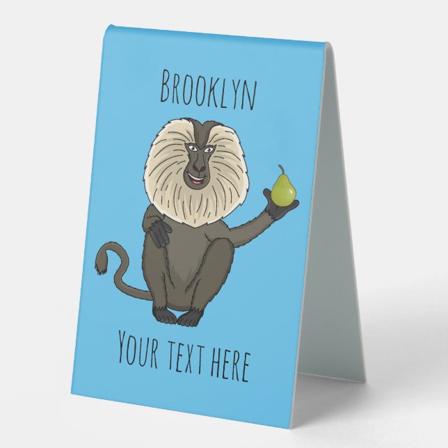 Funny lion tailed macaque monkey cartoon  (Front)