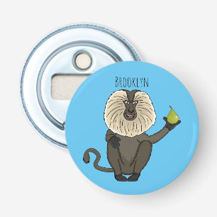 Funny lion tailed macaque monkey cartoon bottle opener