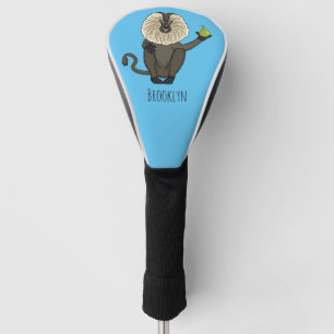 Funny lion tailed macaque monkey cartoon golf head cover
