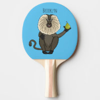 Funny lion tailed macaque monkey cartoon