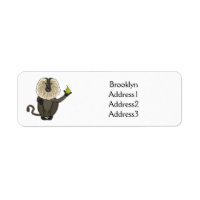 Funny lion tailed macaque monkey cartoon