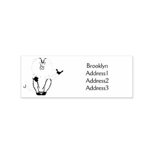 Funny lion tailed macaque monkey cartoon rubber stamp