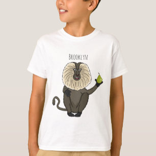 Funny lion tailed macaque monkey cartoon T-Shirt