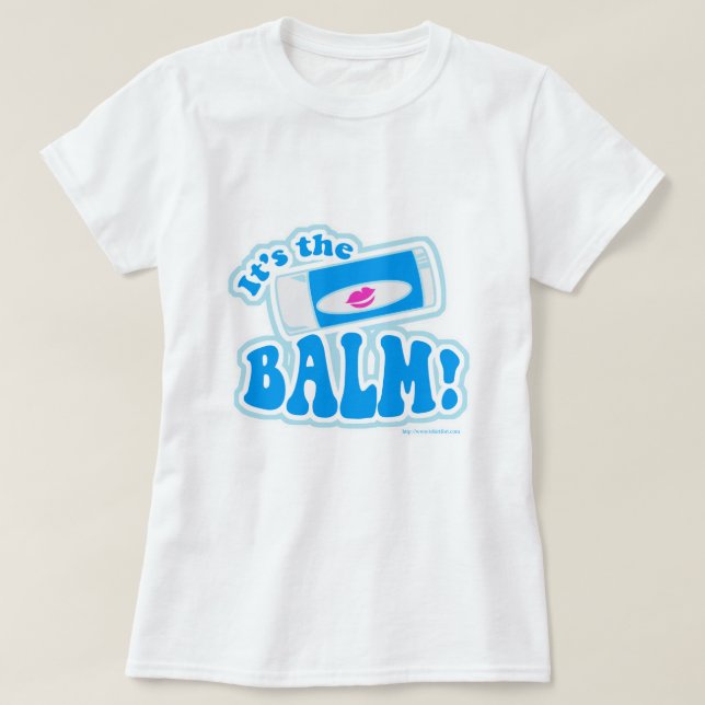 Funny Lip Balm Silly Cartoon Slogan Kissworthy T-Shirt (Design Front)