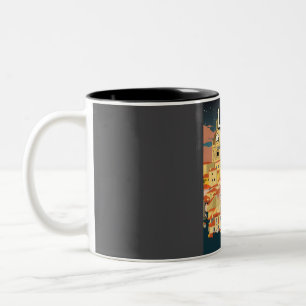 Funny Lisbon Portugal 5 Star Review Travel Poster  Two-Tone Coffee Mug