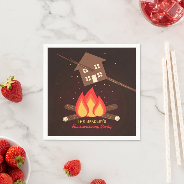 Funny Literal Housewarming Party Napkin (Insitu)