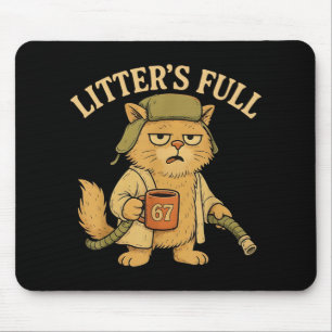 Funny Litter’s Full Cat Parody 67 Six Seven Meme Mouse Pad