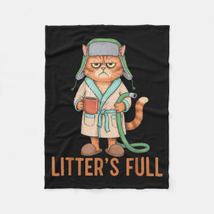 Funny Litter’s Full Cat Parody Cute Cat Lover Chri Fleece Blanket